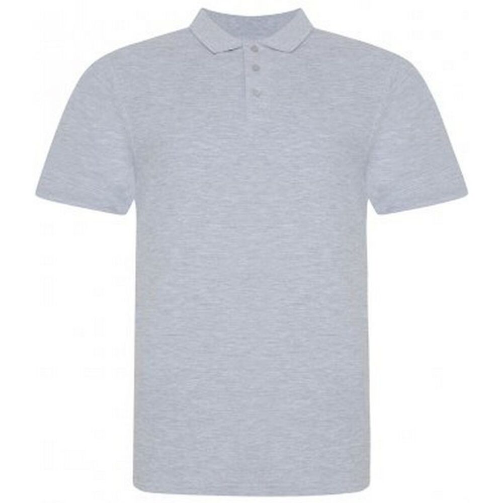 Awdis Mens Piqu Cotton Short-Sleeved Polo Shirt / Gray Heather